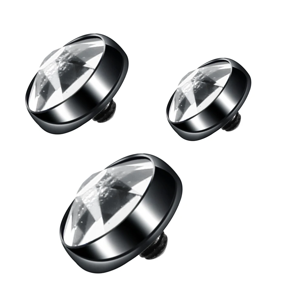 1Pc G23 Titanium Micro Dermal Piercing Micro Dermal Anchor Crystal Dermal Top Surface Skin Driver Body Piercing Stud 14G