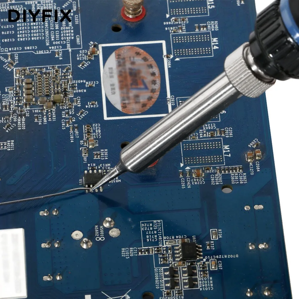 DIYFIX 60 w Saldatura Elettrica Ferro Temperatura Regolabile Saldatura Saldatura Stazione di Saldatura di Calore Matita con 5 pz Punte di Ferro di Saldatura