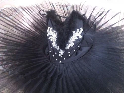 Ballet dress Adult ballet yarn costumes Black swan dance dress feather Ballet tutu sequins professional dress