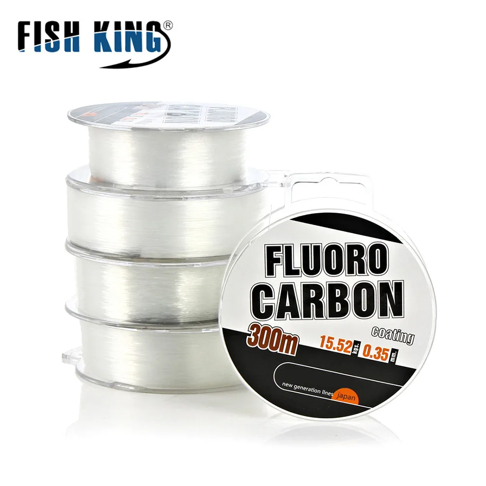 

FluoroCarbon Fishing Line 300M Wire Shock Leader 30-45LB/13.5-20.3kg Carbon Fiber Coating Fly Fishing String Cord