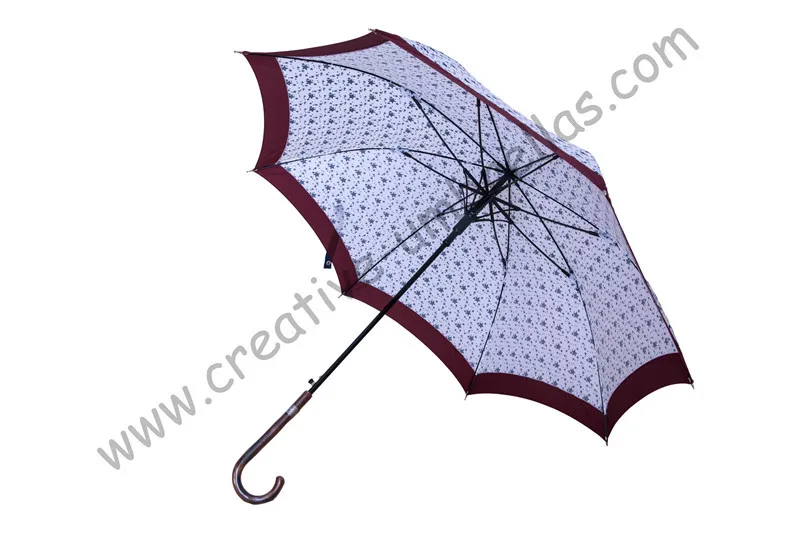 

(3pcs/lot)Straight rattan umbrellas,210T pongee printed stars design,auto open,70T alloy shaft for cane parasol,rattan handle