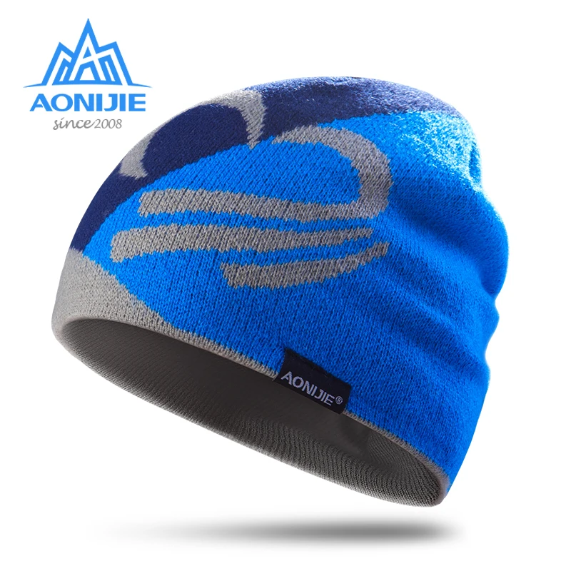 AONIJIE Winter Knitted Hats Snowboarding Cap Winter Windproof Thick Warm Running Outdoor Sports Ski Running Caps