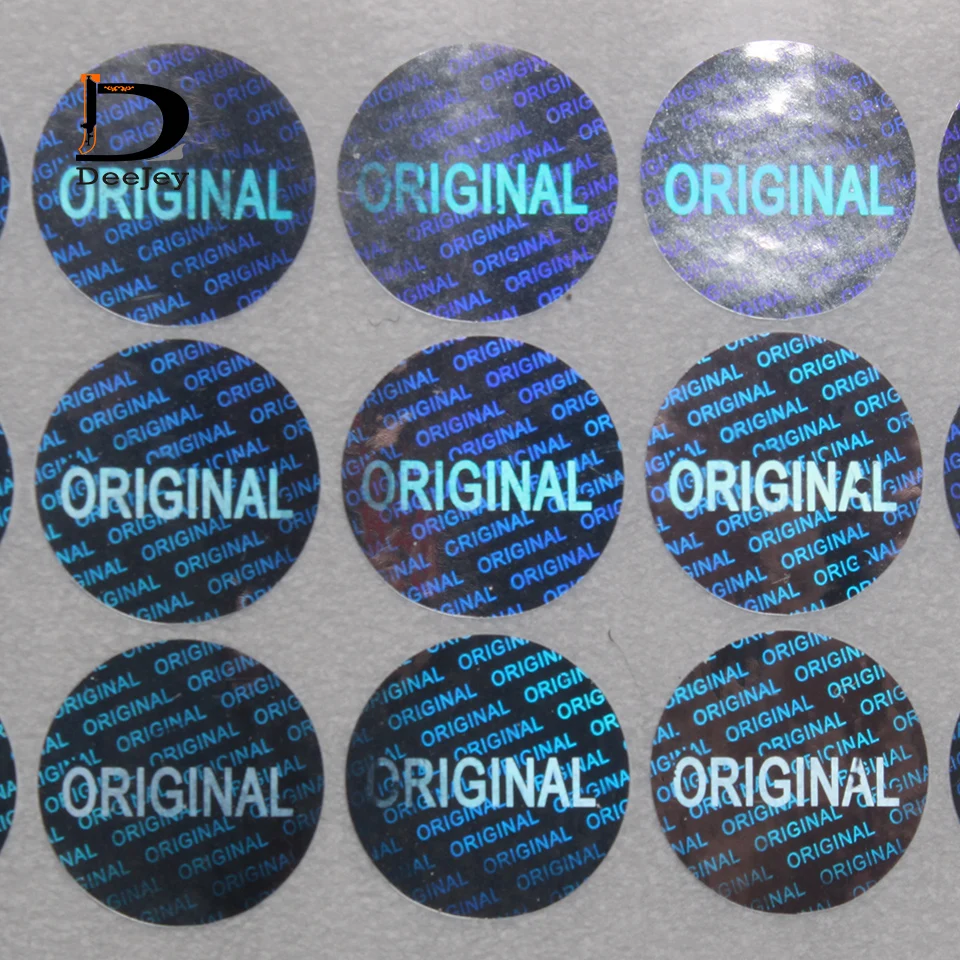 Stock Original hologram stickers 15mm round anti counterfeit laser stickers one time use ONLY 1000pcs lot