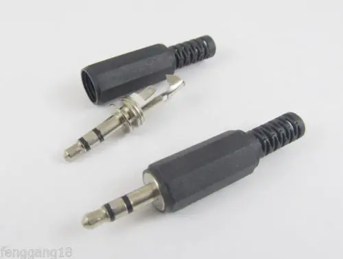 

10 шт. 3,5 мм 1/8 "стерео штекер разъем аудио адаптера DIY пластиковая крышка ручка