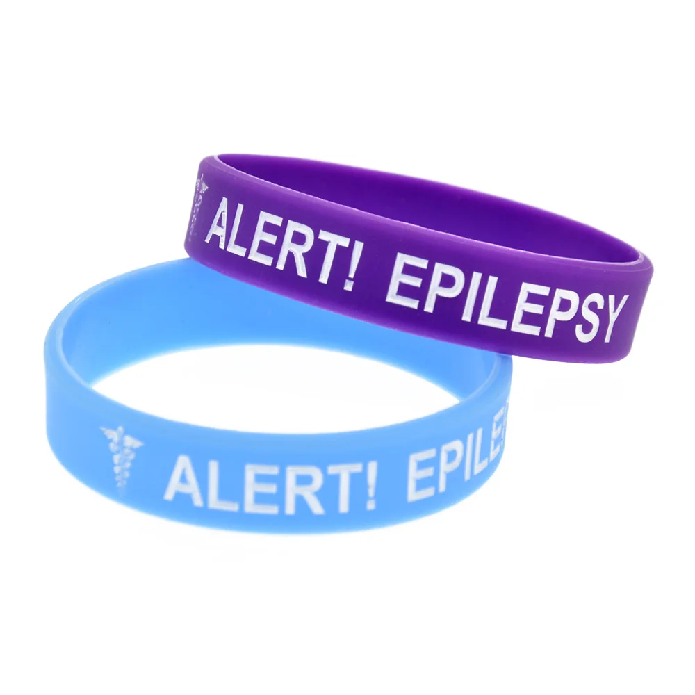 50 Stück Alarm-Epilepsie-Silikonarmbänder für Kinder, Unisex-Gummiarmband für den Außenbereich – Detail 8
