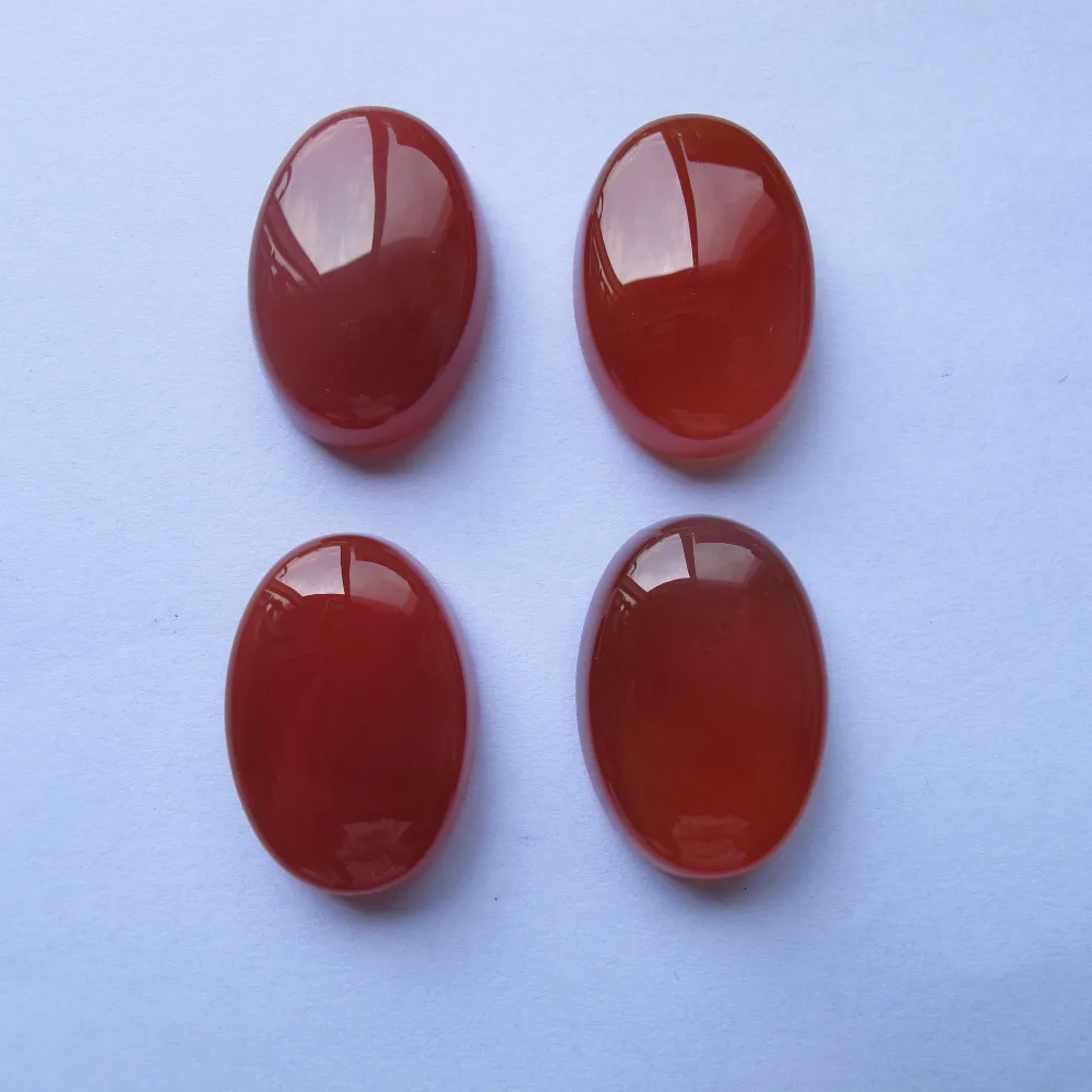 Charming Natural Red Agate Carnelian Bead Cabochon18x26x8mm Oval Gem stone Cabochon fit stone ring Face Jewelry DIY 4pcs/lot