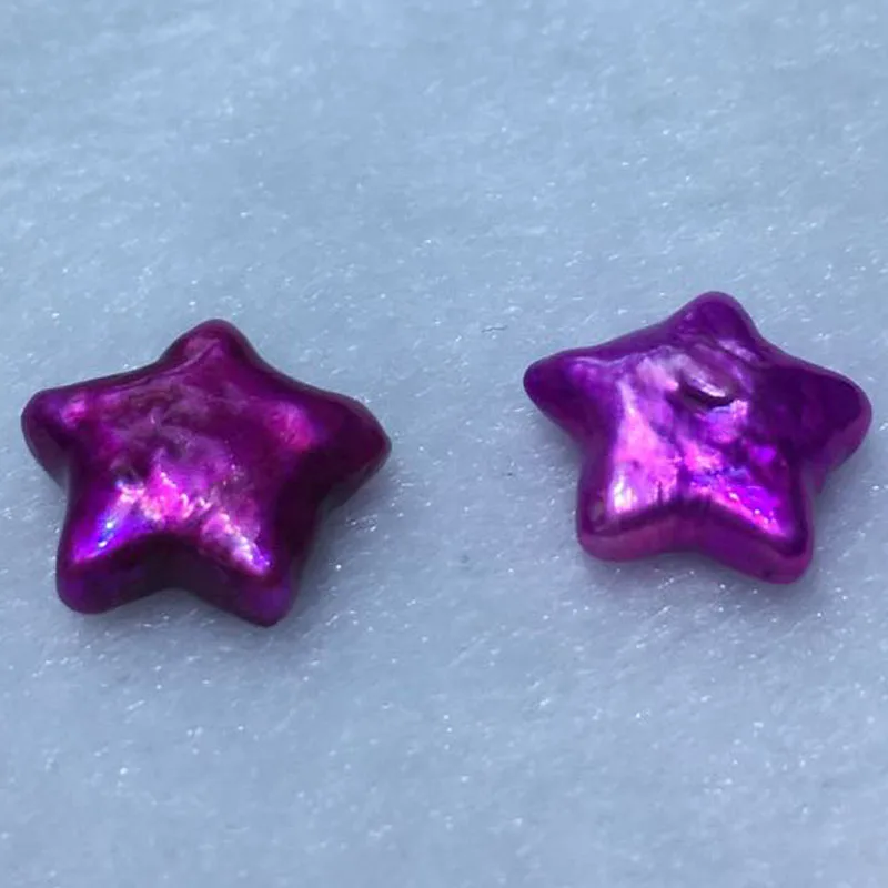 

Wholesale AA 12-13mm No Hole Violet Star Shaped Loose Freshwater Pearl