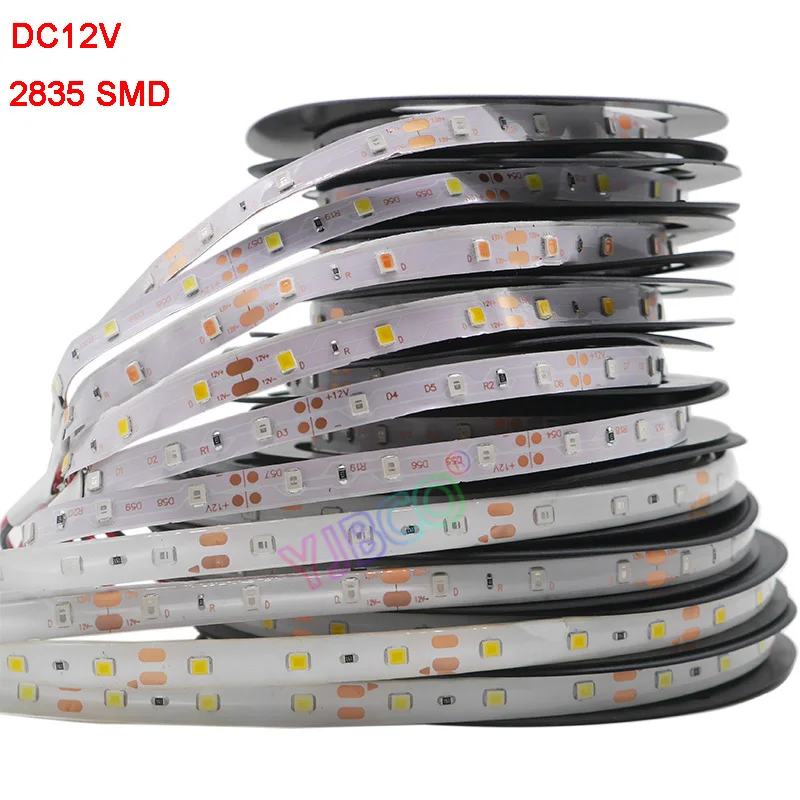 5m 2835 5050 Led Strip light tape 60led/m RGB/White/Warm white/Red/Green/Blue/Yellow  Led Strip Tape Lamp Diode Flexible DC12V