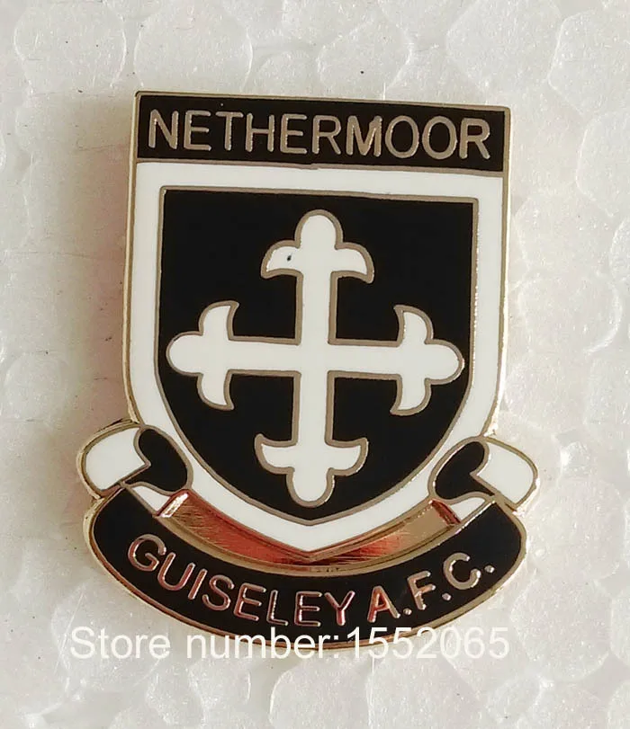 Custom FC Soccer Pin Badges NETHERMOOR GUISELEY A.F.C Soccer Lapel Pin Badge