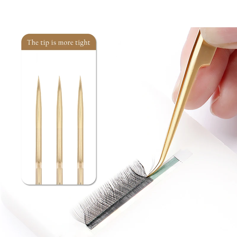 High quality Eyelashes Tweezers Ultra Fine Tip Improve for 3D 6D Lashes Extensions tweezer profession russian eyelash pincette