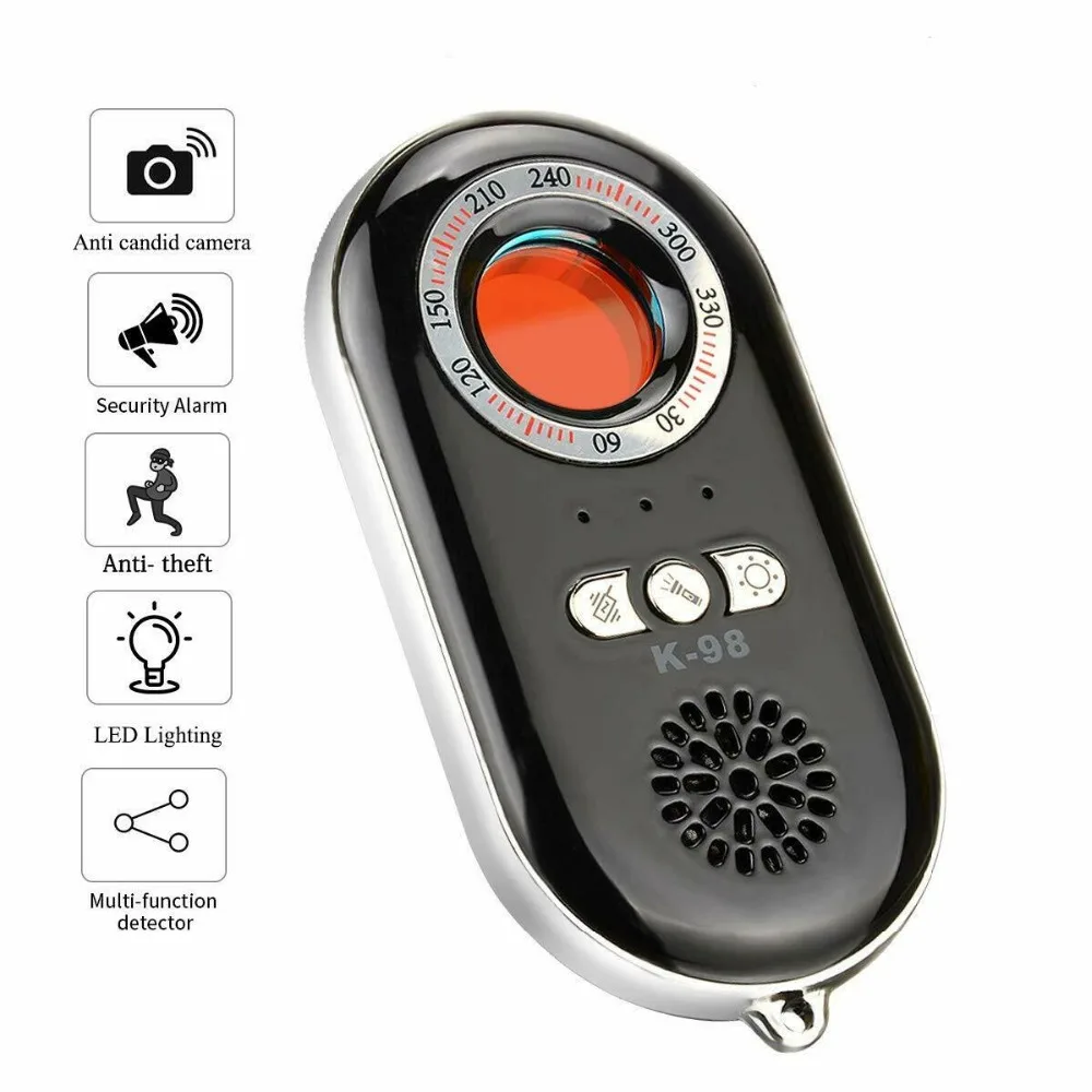 

Camera Detector RF Bug Detector Wireless Signal Scann+Anti-theft Device Alarm for Travel Safe Anti Candid Camera Detector k98