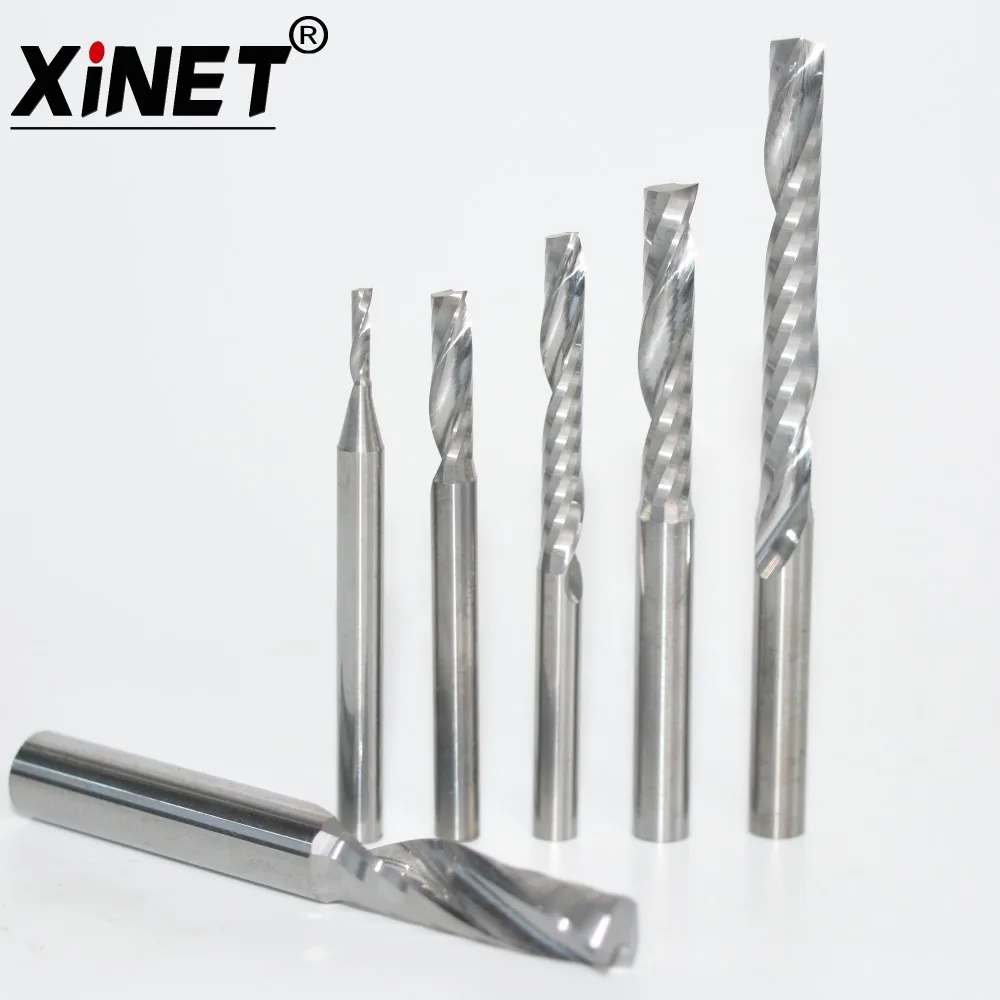 1.0-1.5-2.0-2.5-3.175-4-5-6-8mm,CNC carbide end mill,woodworking router bit,1 flute end milling cutter, MDF,PVC