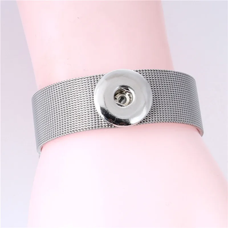 Hot Snap Bracelet&Bangles Newest Design Vintage Stainless Steel Bracelet FIt 18mm Snaps Button Jewelry ZE240