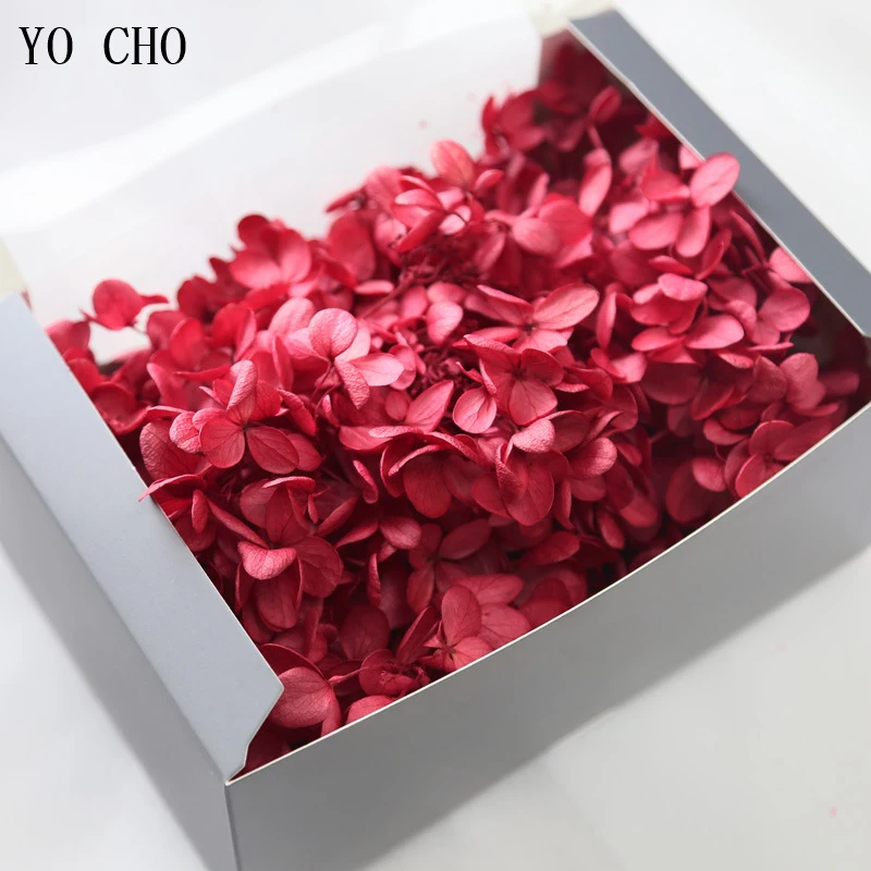 YO CHO  Fresh Preserved Hydrangea Flower Head   Natural Dry Flower Box   Valentine's Day DIY Gift   Wedding Decor  20g