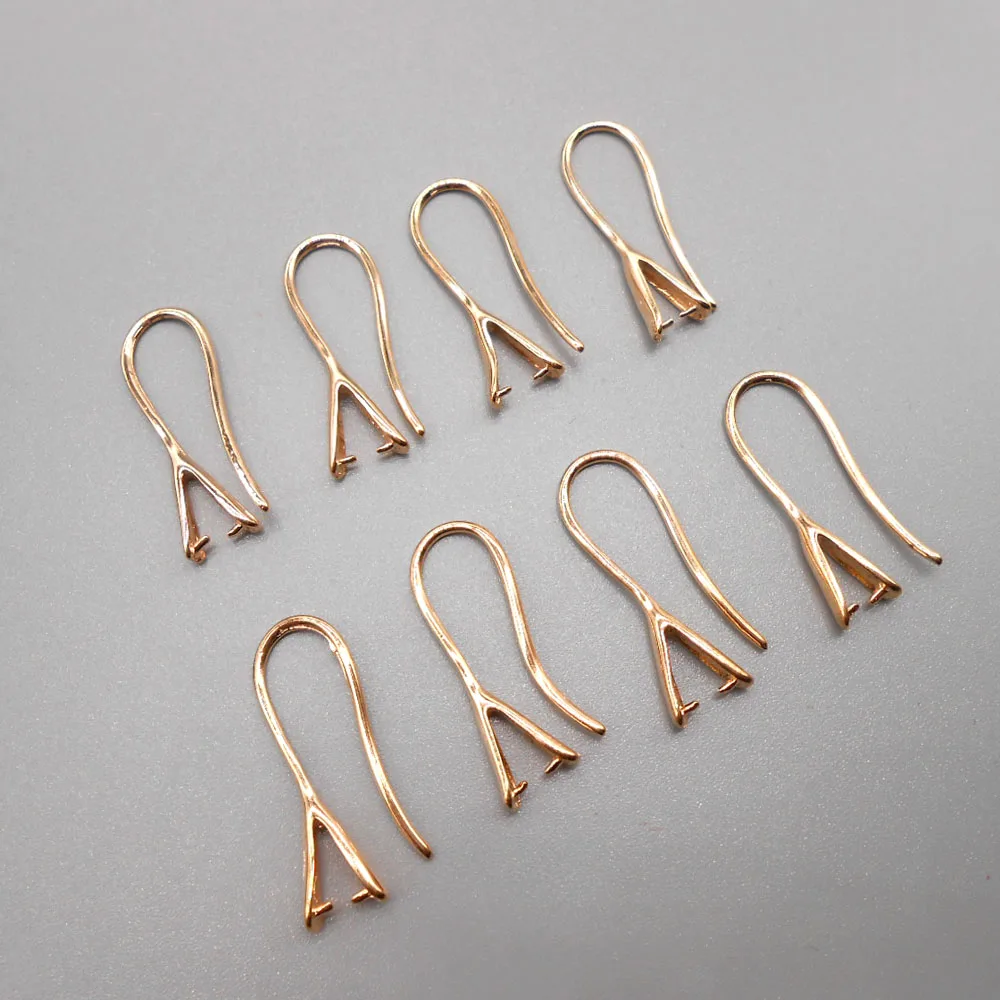 

50PCS more choice wholesale Rose gold earrings jewelry accessories DIY crafts cufflinks earrings hook crystal cubic zirconi