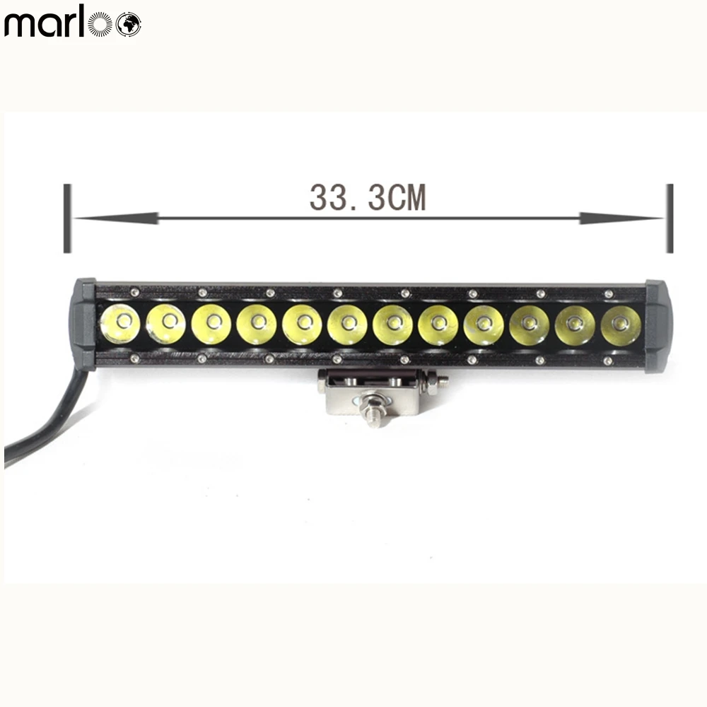 

Marloo 13 Inch 60W Single Row Led Light Bar Working Light Driving Light Bar Light For SUV ATV Pickup Truck Jeep 4x4 Boat Pickup