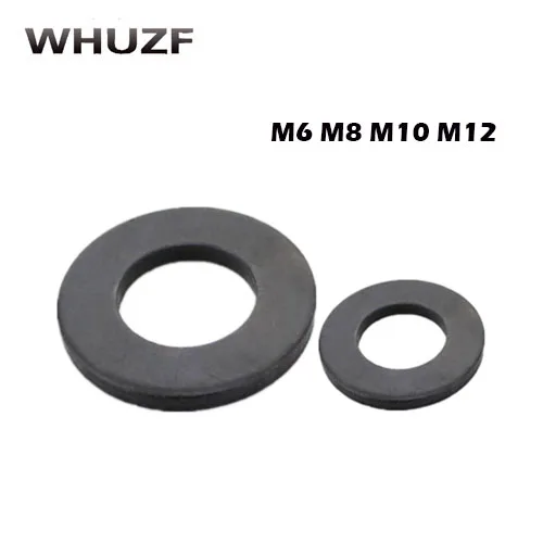 

DIN125 ISO7089 M6 M8 M10 M12 M14 Carbon Steel Flat Machine Washer Plain Black Washer Furniture Gaskets HW088