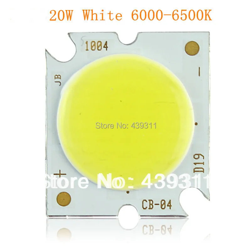 20W COB LED chip Warm White 3000-3200K Pure white 6000-6500K light source 600mA 29-36V 1700-1900LM Chip 5pcs