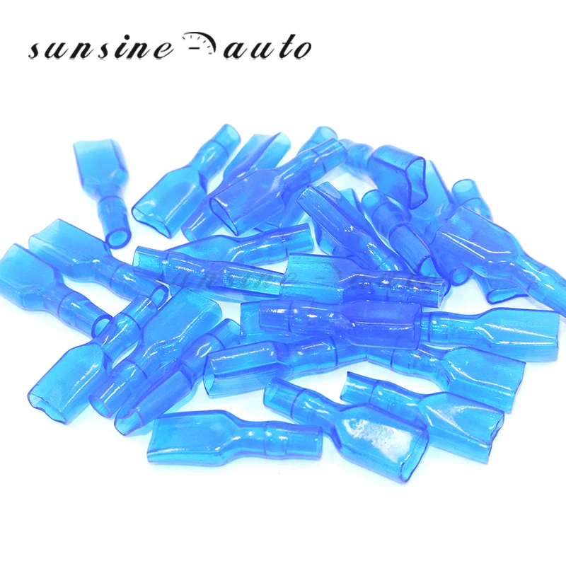 200/50Pc 2.2/2.8/4.8/6.3mm Wire Connectors Crimp Terminals Crimp Female/Male Spade Terminals With Transparent Insulating Sleeves