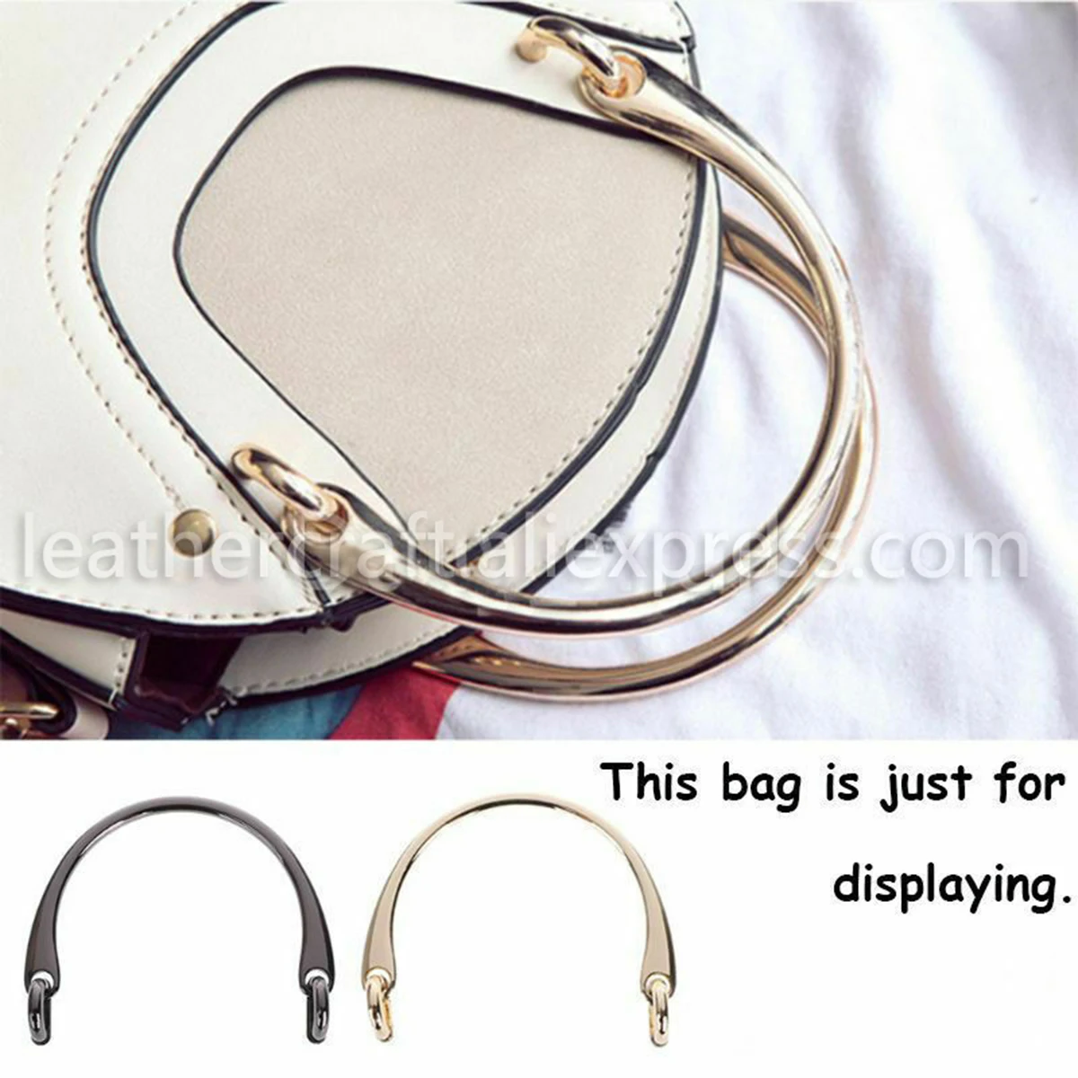 1x Heavy duty U-ring Bag Handle Metal Strap Replacement Handbag Luggage DIY Hardware Accessories 97mm (3-13/16\