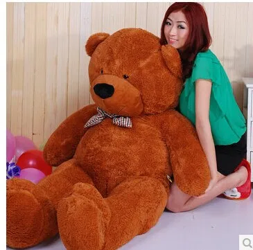 Stuffed animal 180cm dark brown Teddy bear plush toy bowtie bear doll throw pillow gift w3514