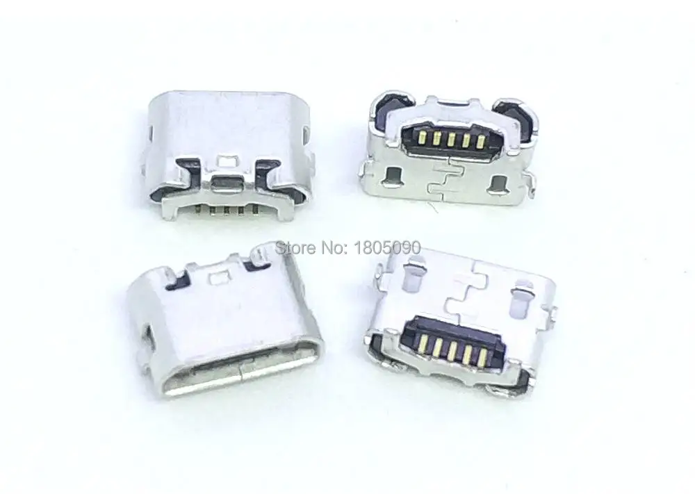 

100pc micro USB 5pin jack Reverse Ox horn Charging Port Plug socket connector For Huawei 4X Y6 4A P8 C8817 max Lite Pro M3 L681H