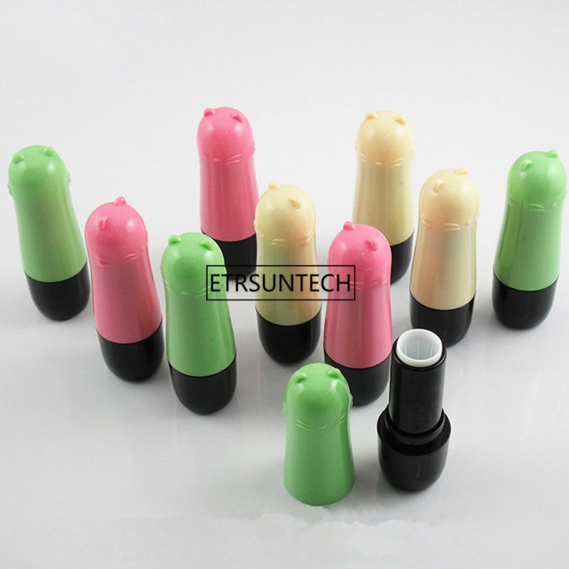 

100pcs 12.1mm Mold filling DIY empty 4g Cute cartoon cat lipstick tube Mouth wax tube Lip balm plastic tube F2253