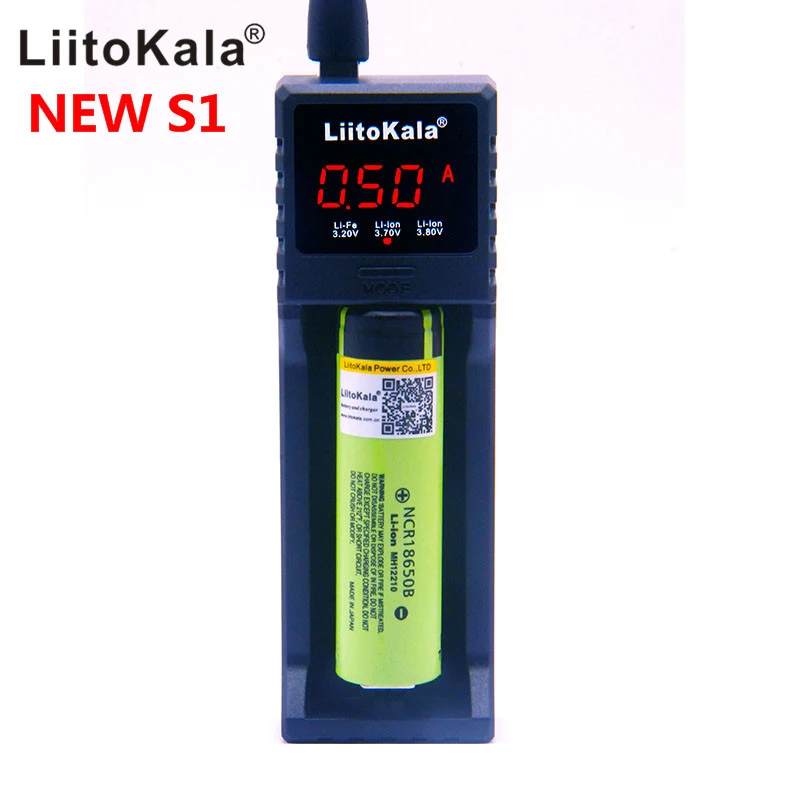 LiitoKala lii-S1 18650 Battery Charger For 26650 16340 RCR123 14500 LiFePO4 1.2V Ni-MH Ni-Cd Rechareable Battery smart charger