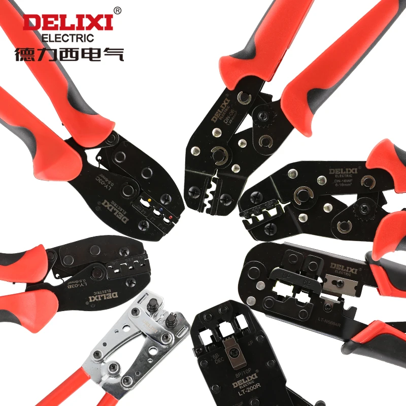 DELIXI Ratchet Terminal Crimping Tools Pliers European Style LY10 DN06 LY2550GF DN02C DN05WF DN16WF LY04WF LY03B LY03C