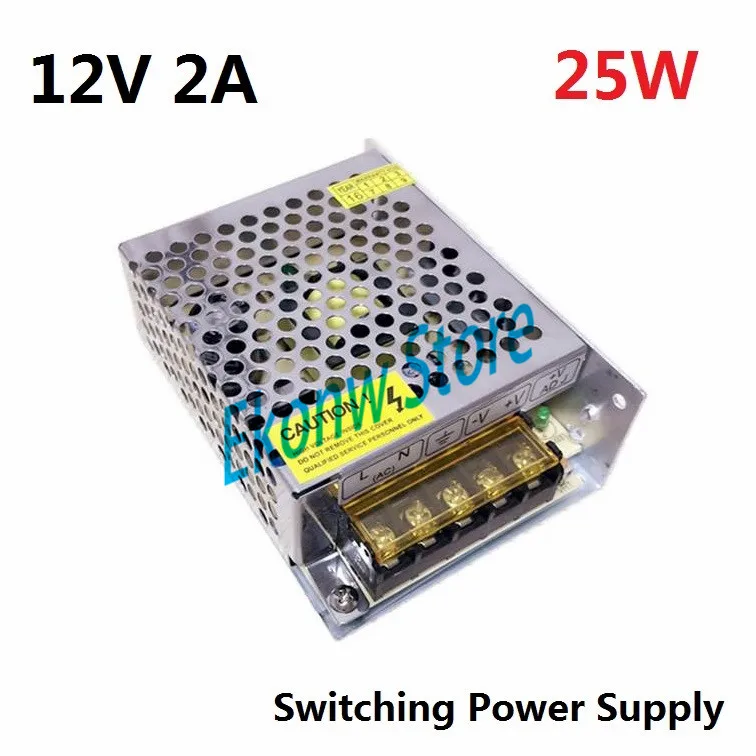 25W 12V 2A Switching Power Supply Factory Outlet SMPS Driver AC110-220V to DC12V Transformer for LED Strip Light Module Display