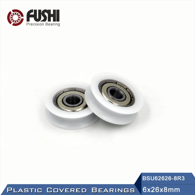 

626 ZZ Ball Bearing Covered With POM Plastic 6*26*8 mm ( 2 PCS ) Plastic Pulley Bearings 626 Z 2Z