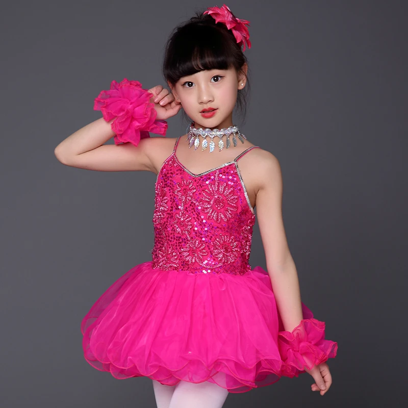 Costume de danse jazz pour enfants, vêtements de spectacle à paillettes, robe de danse Hip Hop, vêtements de scène pour enfants, nouvelle collection 2019