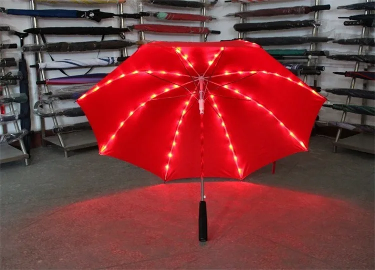 

Free shipping 8pcs/lot 7 Colors Changing Color LED Luminous Transparent Umbrella Rain Kids Women with Flashlight