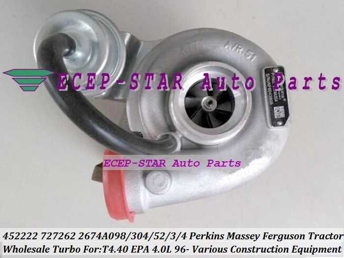 Free Ship GT2052S 452222 452222-0003 727262-0003 2674A353 2674A354 Turbo For Perkin Construction Massey Ferguson Tractor T4.40