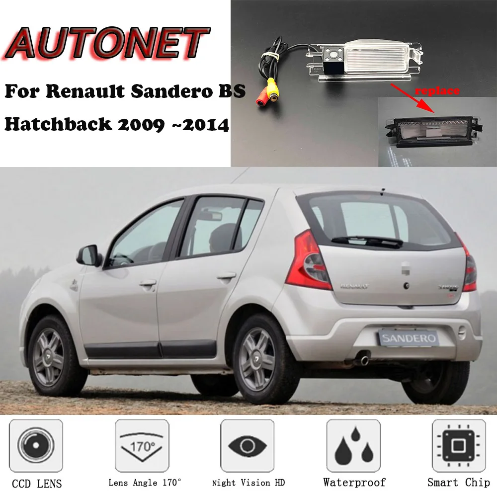 AUTONET Backup Rear View camera For Renault Sandero BS Hatchback 2009 2010 2011 2012 2013 2014/parking Camera or Bracket