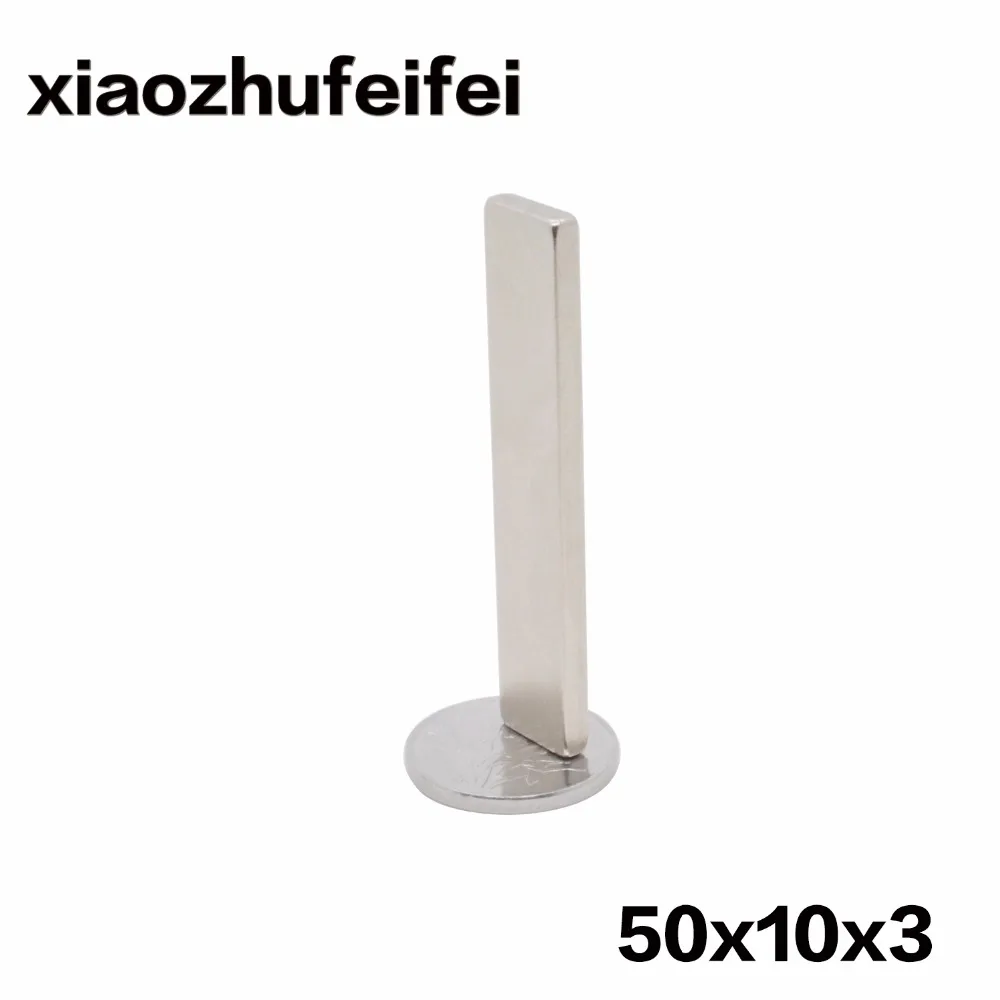 

Magnetics 100pcs x Big Bulk Super Strong Block Magnet Craft Rare Earth Neodymium 50 x 10 x 3 mm N50 50*10*3mm