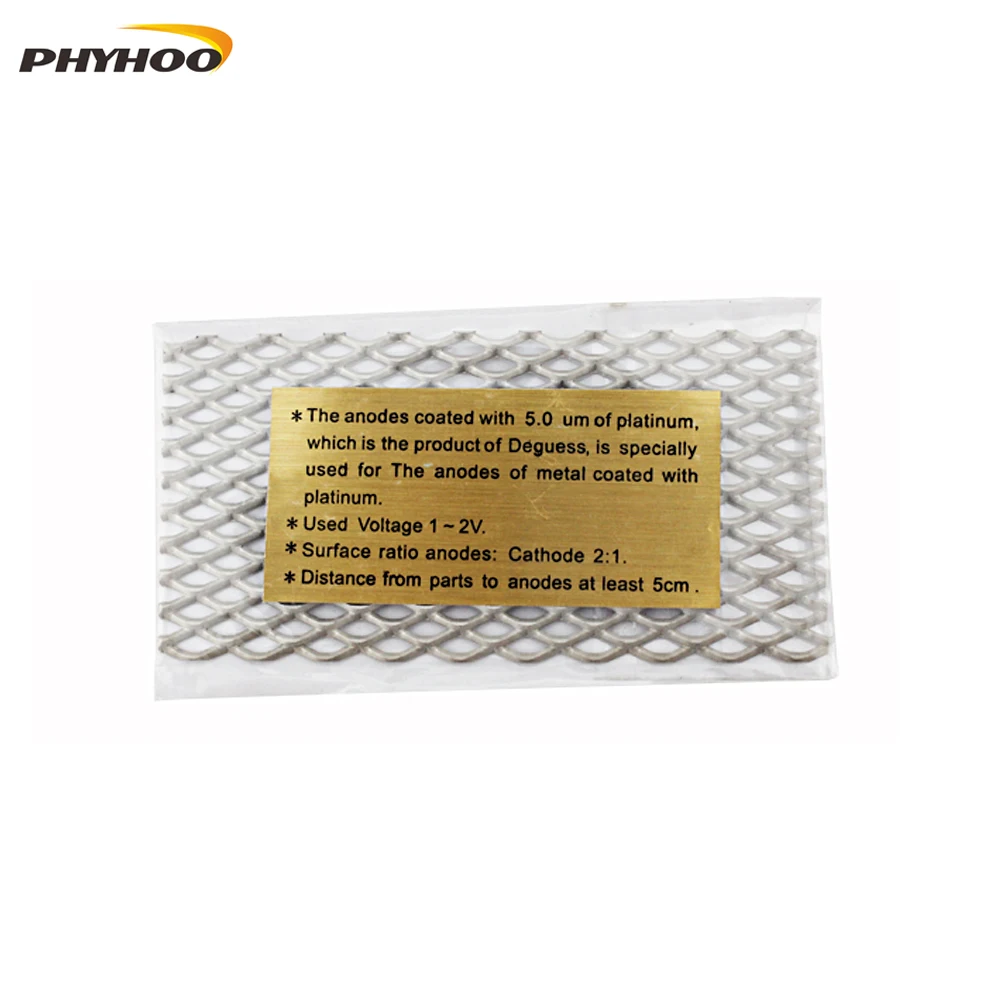 PHYHOO Electroplating Machine Accessory, Gold Plated Titanium Mesh For Rectifier Machine