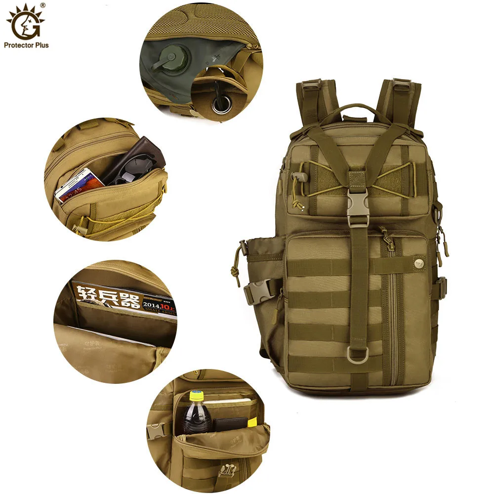 30L Outdoor Tactical Backpack 900D Waterproof Nylon Hunting Camping Multi-purpose Molle Hiking Travel Sport Bag