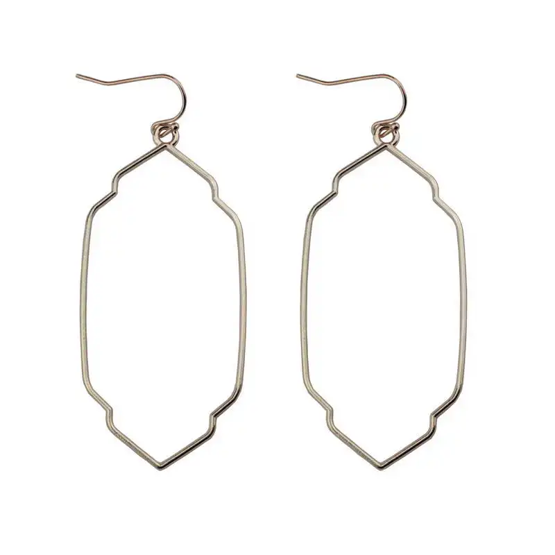 Fashion Jewelry Geometry Border Proportion Frame Dangle Drop Statement Earrings for Women Accessories