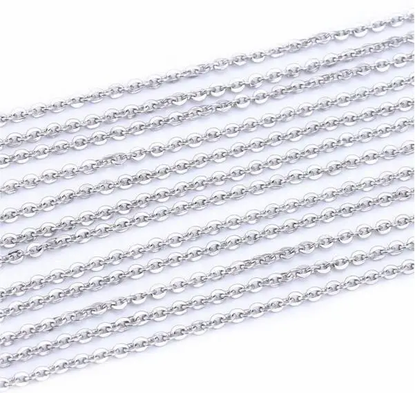 

10 meters Cable Chain Link in Bulk for Necklace Jewelry Accessories DIY Making 1.5mm