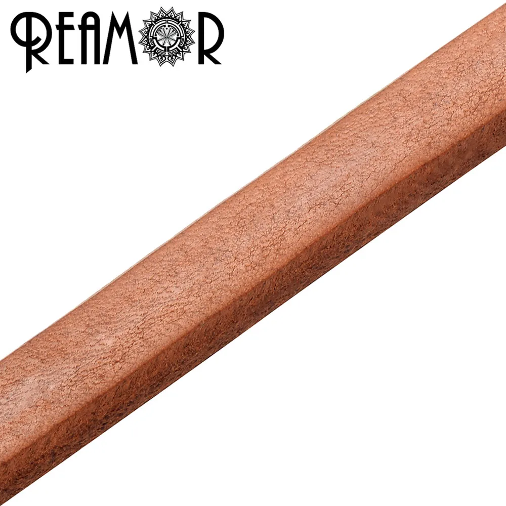 REAMOR 1m/lot Genuine Leather Rope Width 10mm Flat Leather Cord  For Jewelry Making Bracelet