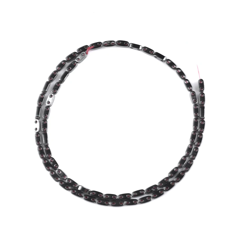 Nature stone Black Hematite Beads 6*3mm 64Pcs Cuboid shape two holes Beads For DIY Jewelry Necklace Bracelet Making Accessories