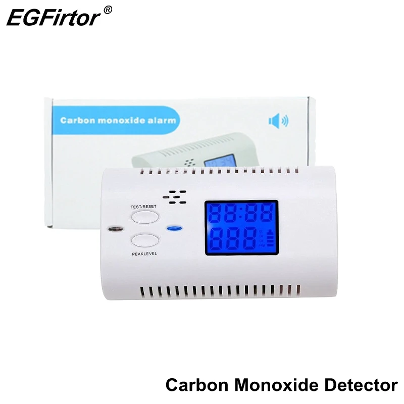 Security Voice Carbon Monoxide Detector Poisoning Intelligent Wireless Gas Alarm Sensor LCD Display Co Detector For Home Kitchen