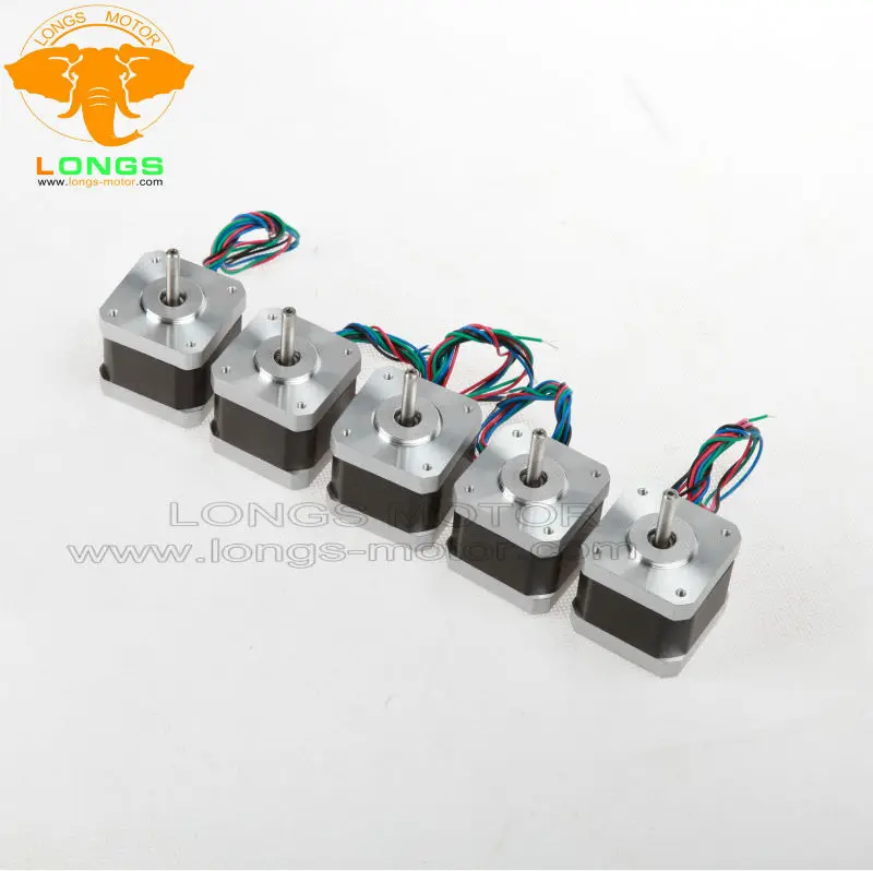 5PCS NEMA 17 Stepper Motors 17HS4401N 1.7A Minebea bearing Mill Robot RepRap Makerbot Prusa 3D Printer LONGS MOTOR