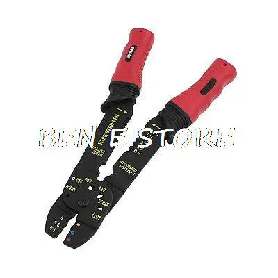 FS-051 Antislip Handle Terminal Crimper Wire Cutter Stripper Pliers 8 inch