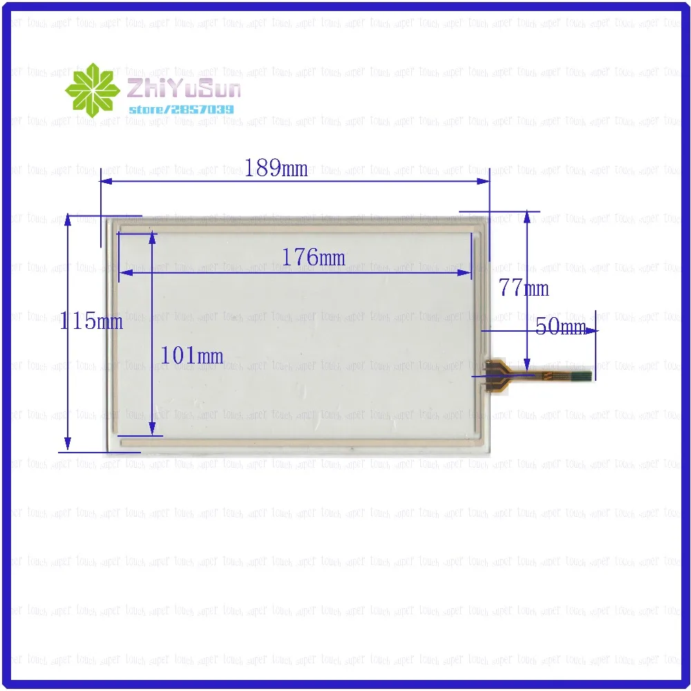 

ZhiYuSun 189*115 8 дюймов 4 lins 189 мм * 115 мм стекло сенсора резистивный экран стекло thickness1.8mmIndustrial панель управления