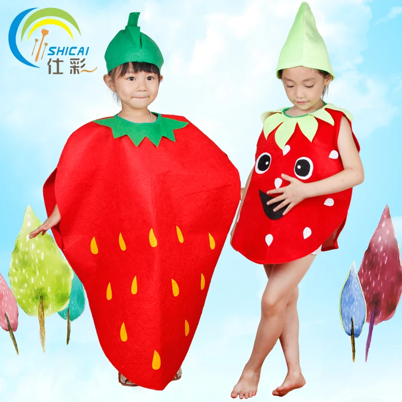 Free shipping fruits and vegetables children clothes cosplay masquerade performances costumes performing props party activities image 3