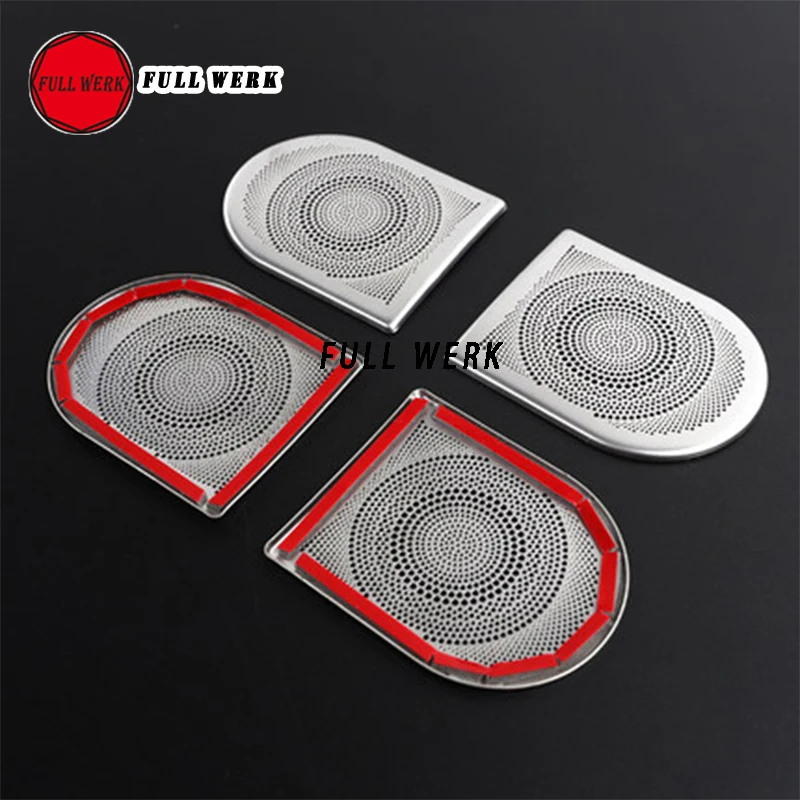 Stainless Steel Door Speaker Cover A Pillar Twitter Speaker Cap Sticker Protector Decoration for Touareg 03-10 Car Styling Acces