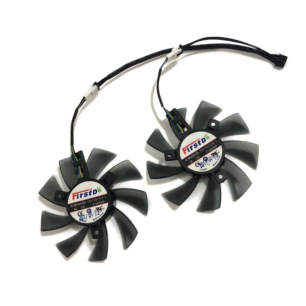 2Pcs/Set FDC10U12S9-C Alternative VGA Cooler Fan For HIS 7970 IceQ X2 GHz Edition 3GB GDDR5/ Turbo-3GB-GDDR5 Cooling