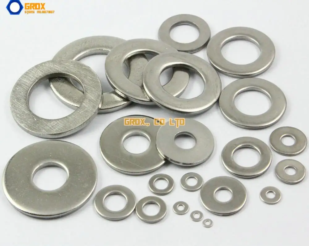 100 Pieces M5 x 15 x 1.2 Flat Washer 304 (A2-70) Stainless Steel